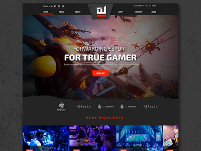 E-sports website esport game gaming webgame