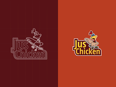The chicken logo chicken crazy chicken logo outline takeaway