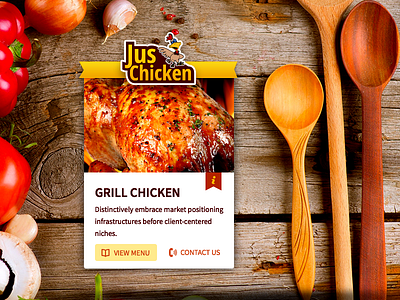 Jus Chicken Case Study cards case study chicken food grill menu peri peri webdesign ui ux website