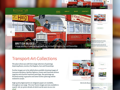 Transport Art Collections Case Study art british bus cars collection design old cars paintings transport ui web design website