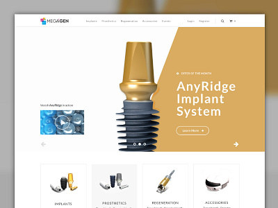 Dental Implants Website dental design e commerce implants made with invision prosthetics regeneration ui ux
