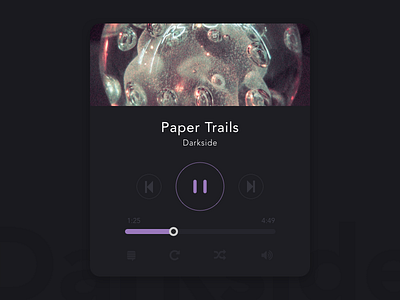 Day 009 - Music Player dailyui dark darkside design flat music music player player psychic ui