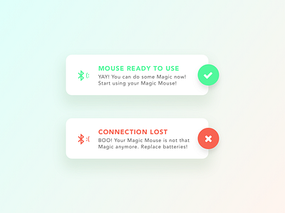 Day 011 - Flash Message bluetooth button connect dailyui flash lost magic message mouse ready ui ux