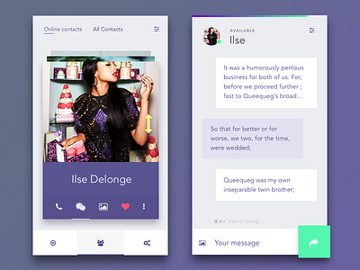 Day 013 - Direct Messaging app cards chat concept dailyui flip message messaging send text ui