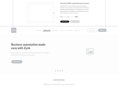 Zynk Wireframe automation business connector integration payment redesign ui ux webdesign wireframe zynk