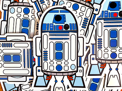 R2D2 Magnet - Just arrived! cool design illustration magnet r2d2 robot star wars sticker