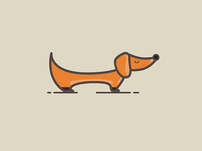 Mini Dachshund cool cute dachshund dog illustration pin playoff sausage