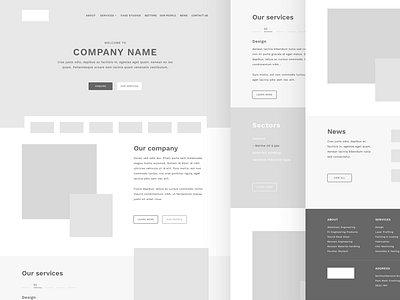 Renown: Wireframes broken grid design engineers metal oil petrol ui website website design wireframe