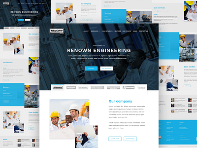 Renown: Homepage corporate design engineering group homepage oil site ui ux webdesign website