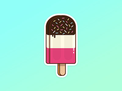"Fab" Summer - Fancy one? cold fab ice cream illustration playoff sticker summer sweet tasty