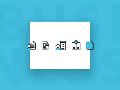 Business Icons business design documents elements flat icons illustration lines outline ui