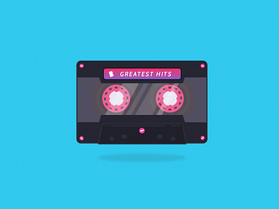 Blackformat 'Gretest Hits' Cassette blackformat cassette design hits illustration music playoff vintage