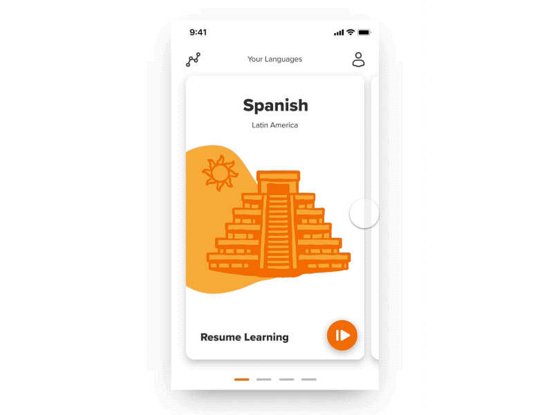 Language Cards Parallax android app cards culture icons illustration invisionstudio ios language parallax ui ux