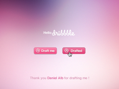 hello dribbble :) button design draft dribbble hello ui ui design welcome