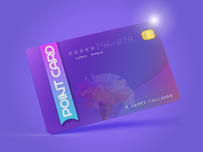 Cute Payment Card | Point Card beautifull branding color card design credit card design credit card for future cute card design design future credit card gradient graphic design illustration logo logo designing neon card neon gradient photoshop point card ui