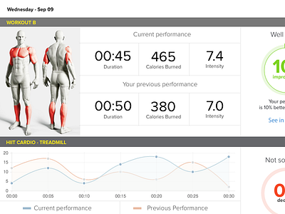 Daily Progress analytics dashboard fitness