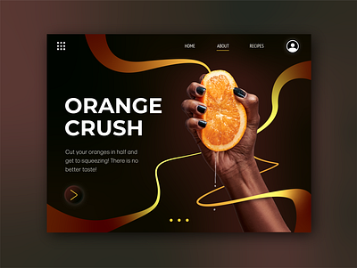 Orange Crush Web Page art color creative design illustration layout page design ui web web design