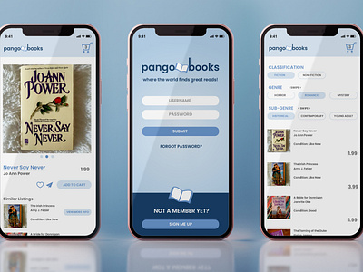 Pango Books - UI/UX Design/Branding