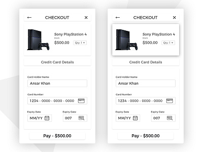 Minimalistic Checkout Page (DailyUI 002)