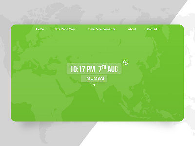 Second tab of the World Clock Landing page Page (DailyUI 003)