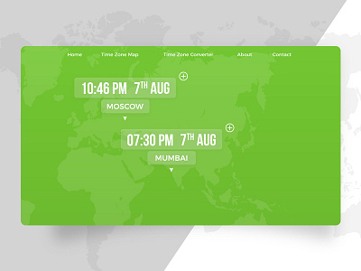 Third tab of the World Clock Landing page Page (DailyUI 003)