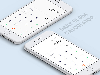 Calculator (DailyUI 004) app calculator clean daily ui maths minimal ui ux web