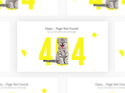 Error 404 (Daily UI 008) 404 cat daily ui 008 dailyui error minimal