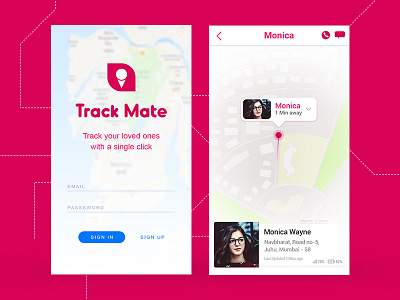 Track Mate 20 daily ui location map path route track tracker ui ux