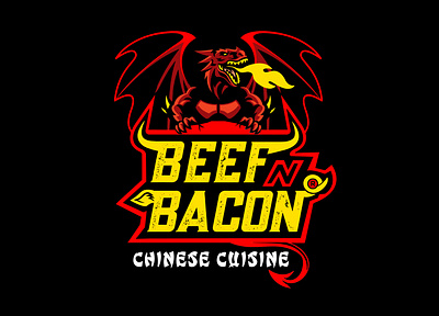 BEEF AND BACON RESTAURANT CHINESE CUISINE LOGO