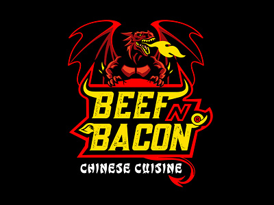 BEEF AND BACON RESTAURANT CHINESE CUISINE LOGO