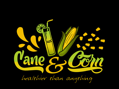 CAFE JUICE CANE AND CORN RESTAURANT LOGO
