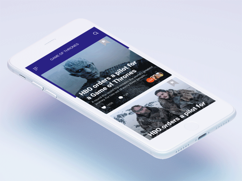 Game of Thrones interaction design mobile animation motion ui uimotion