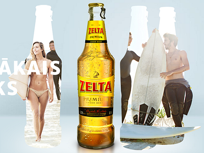 Beer Zelta Alus beer design fun gold surf web website yellow