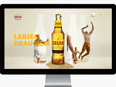 Zelta Web Move banner beer gold imac move scroll web website yellow