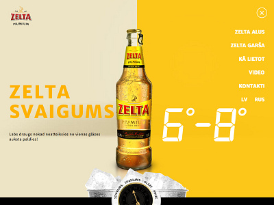 Zelta Menu beer ice icon menu submenu