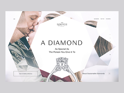 Spence Diamonds platform interaction design interactions landing layout product design ui ui design ux web website