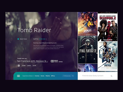 Dolby platform redesign grid interaction design interactions layout ui web website