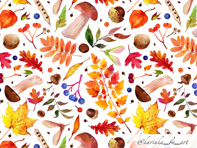 Autumn pattern autumn pattern baby clothes baby shower babypink comission fabric fabric pattern flowers illustration pattern plant seamless plants seamless surface design textile watercolor watercolor painting watercolor pattern