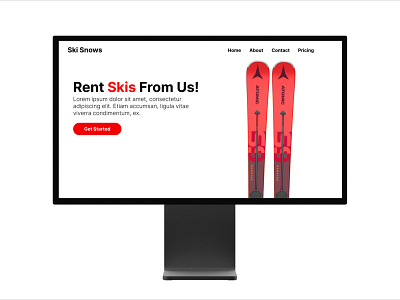 Ski Snows App clean dailyui design minimal ui ux web web design website