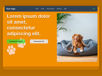 Website design for buying dogs🐶