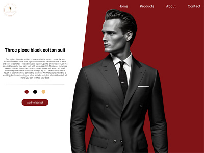 Suit Tailor Website🤵🏻 clean dailyui design minimal ui ux web web design website