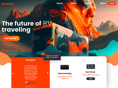 RoadTrip RV Renting business🚙 clean dailyui design minimal ui ux web web design website