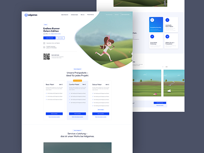 Adgames Landing detail page landing page landing page design landingpage payment play price list price table prices pricing page teaser ui ui ux