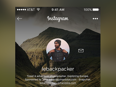 Instagram Profile Screen instagram mobile profile ui ux