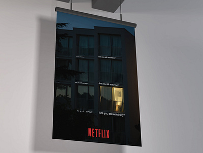 Netflix Concept Poster in Mockup branding design graphic design illustration illustrator photoshop