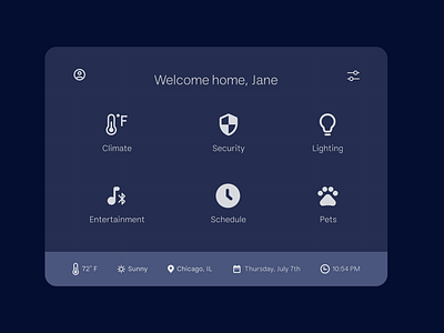 Daily UI Challenge 021 - Home Monitoring Dashboard