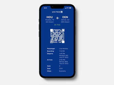 Daily UI Challenge 024 - Boarding Pass design ui ux