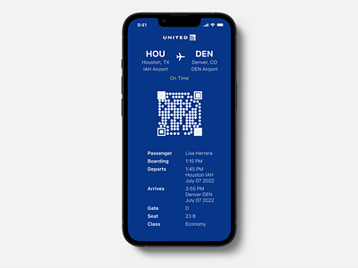 Daily UI Challenge 024 - Boarding Pass