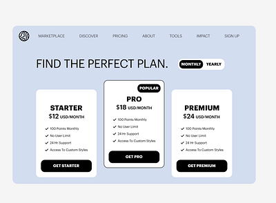 Daily UI Challenge 030 - Pricing design ui ux