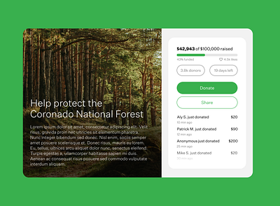 Daily UI Challenge 032 - Crowdfunding design ui ux